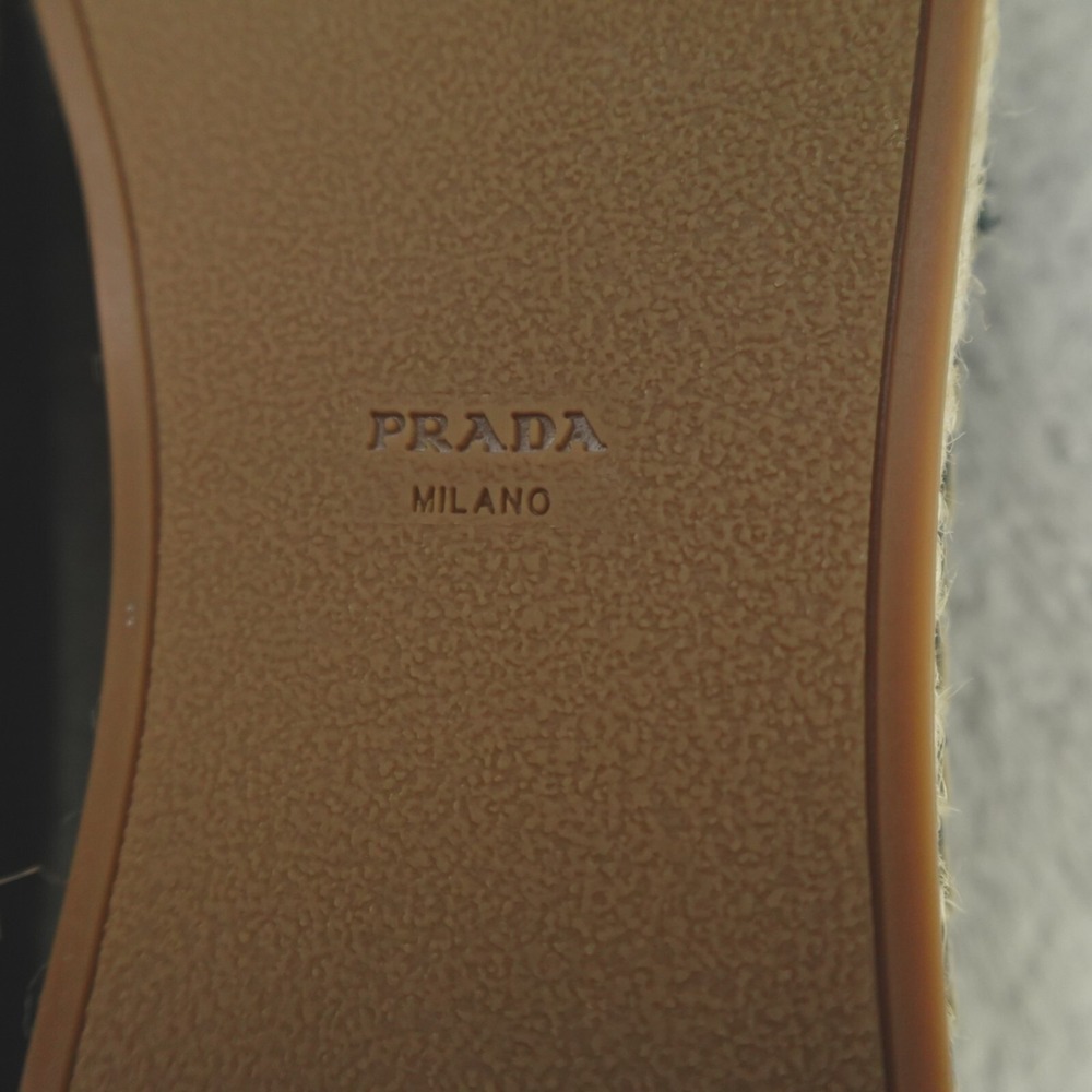 Prada Espadrilles Logo Quilted Matelasse Flats - Picture 15 of 16